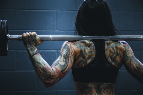 lifts weights to feel healthy